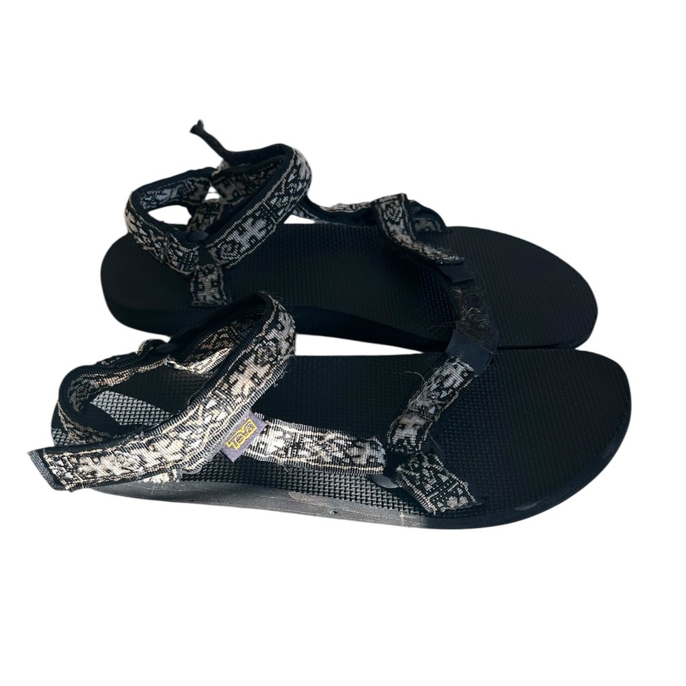 Teva Black & White Universal Strap Sandals size 13